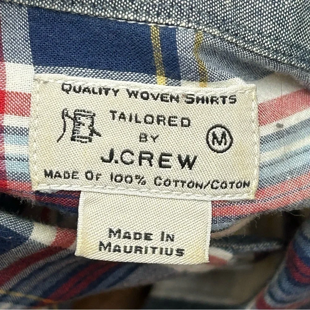 J. Crew cotton‎ plaid tailored button down shirt